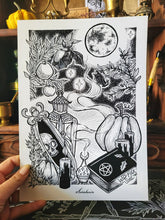Load image into Gallery viewer, Samhain poster & magic sheet - A4 format