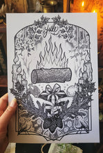 Load image into Gallery viewer, Yule poster & magic sheet - A4 format
