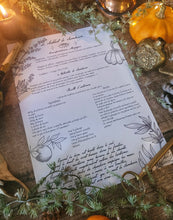 Load image into Gallery viewer, Samhain poster & magic sheet - A4 format