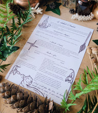 Load image into Gallery viewer, Samhain poster & magic sheet - A4 format