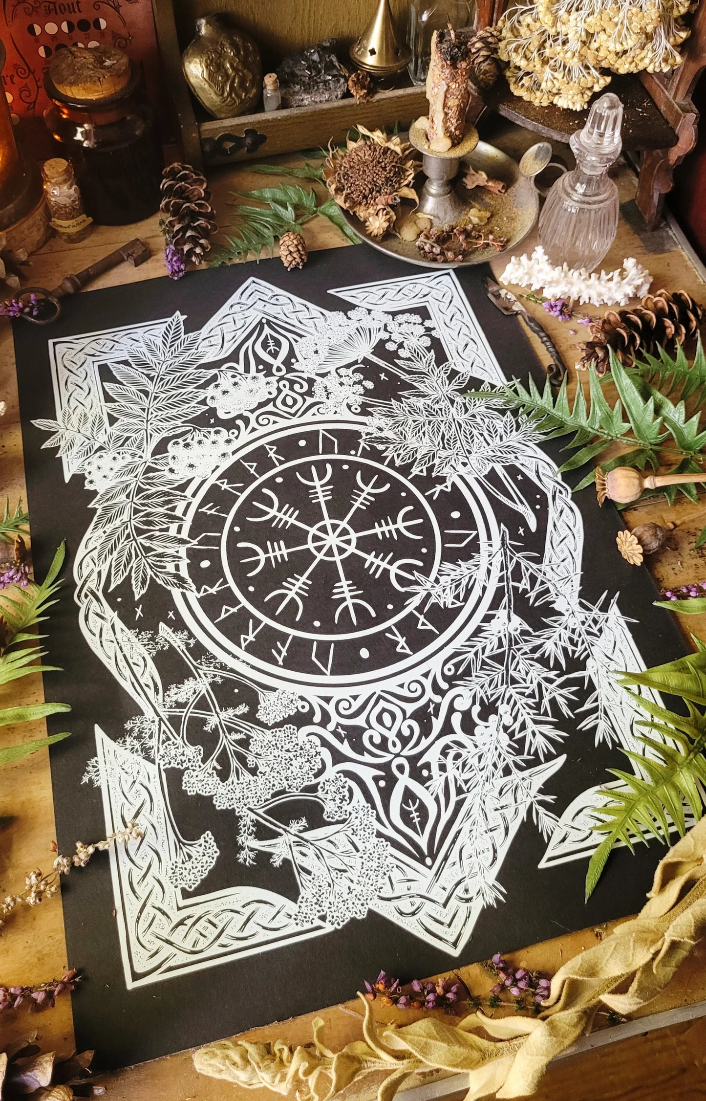 Affiches sérigraphiées Runes & Roots - Format A3 - WildFolkSoul