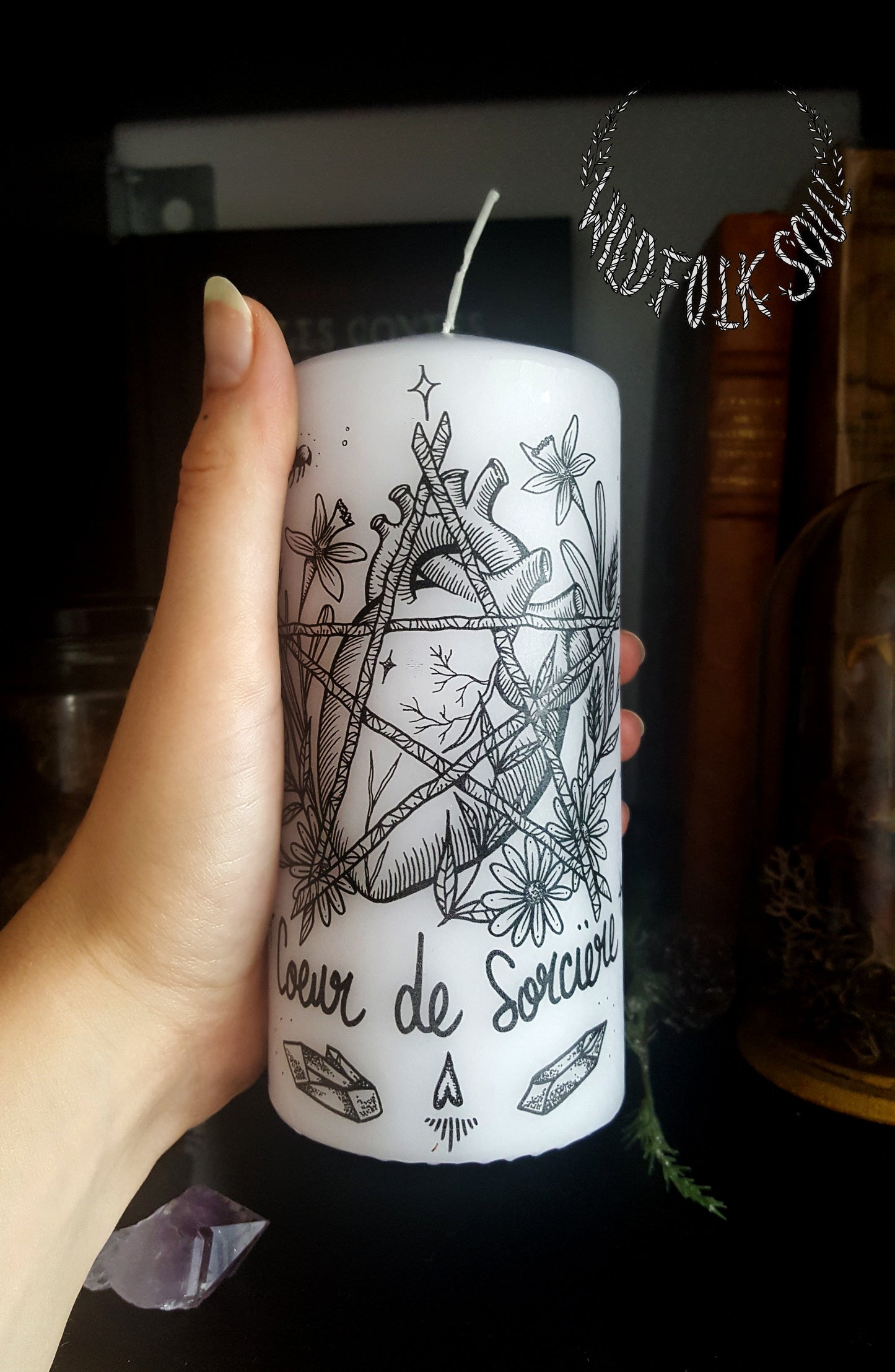 Bougie d'autel - Cœur de Sorcière