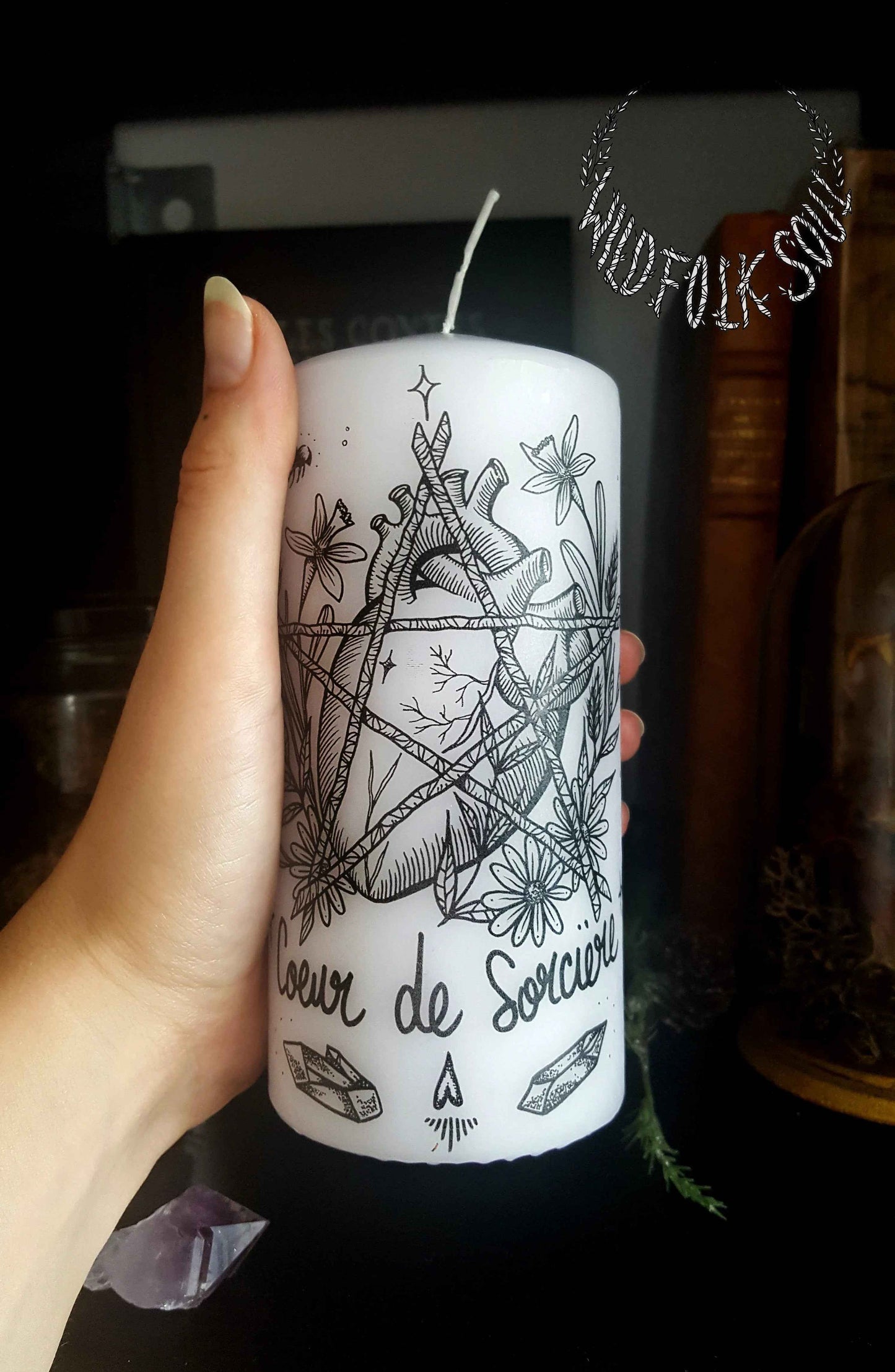 Bougie d'autel - Cœur de Sorcière