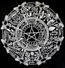 Load image into Gallery viewer, Wheel of the Year Cushion Cover