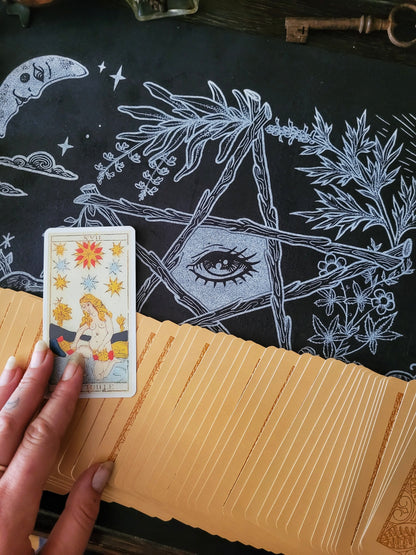 Tapis de tirage de Tarot - Symboles de Divination