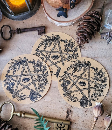 Autocollant Herbal Pentacle of Divination