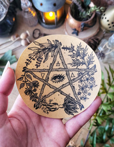 Autocollant Herbal Pentacle of Divination