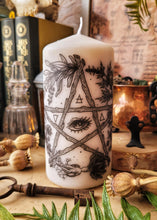 Load image into Gallery viewer, Bougie Herbal Pentacle of Divination