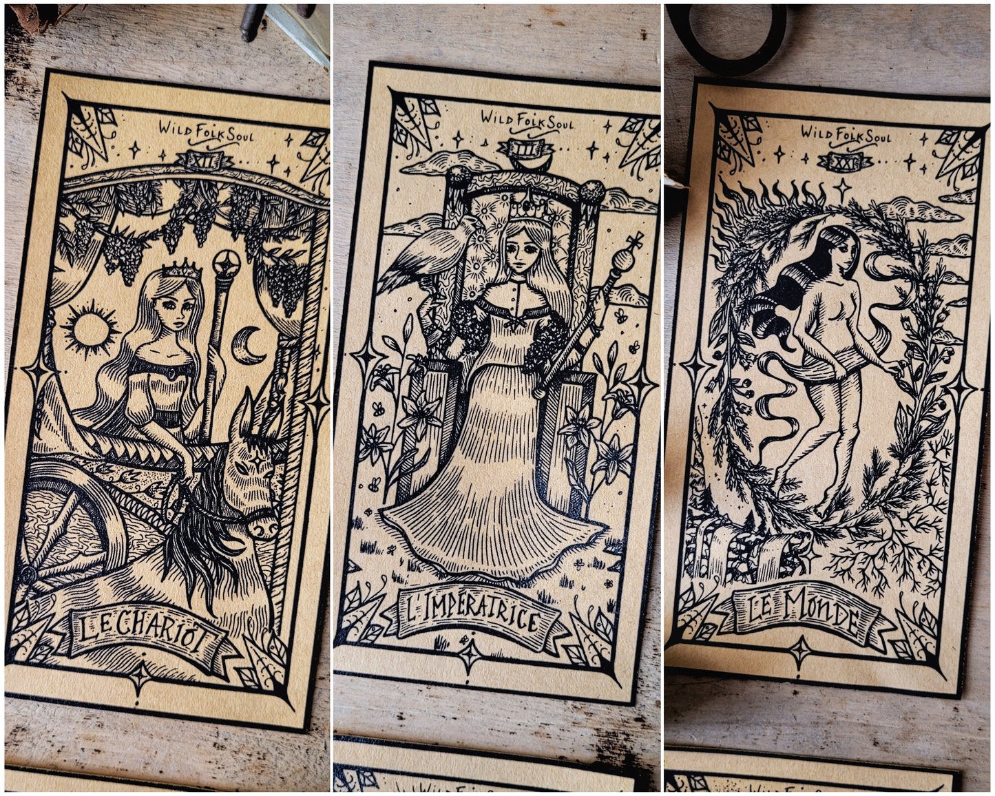 Autocollants Arcanes de Tarot (6 au choix)