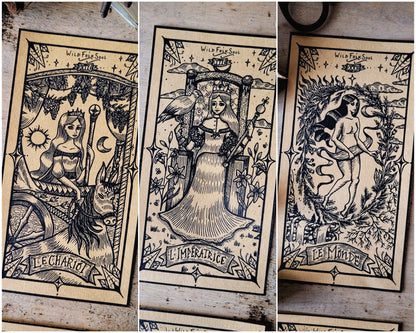 Autocollants Arcanes de Tarot (6 au choix)