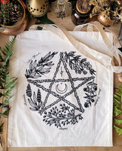 Load image into Gallery viewer, Herbal Pentacle Tote bag - 4 colors