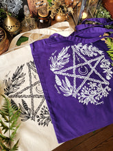 Load image into Gallery viewer, Herbal Pentacle Tote bag - 4 colors