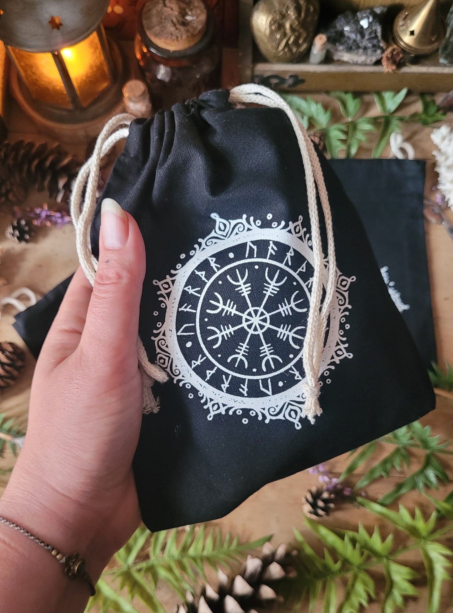 Sachet de rangement pour rune, tarot et oracle - Ægishjálmur