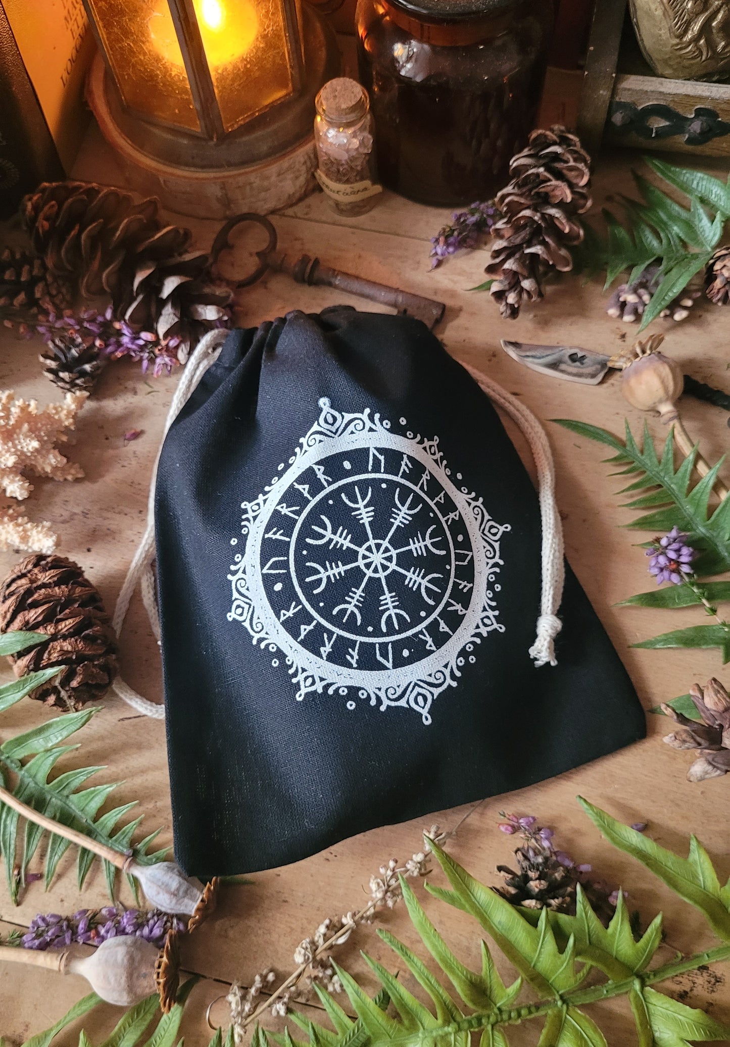 Sachet de rangement pour rune, tarot et oracle - Ægishjálmur