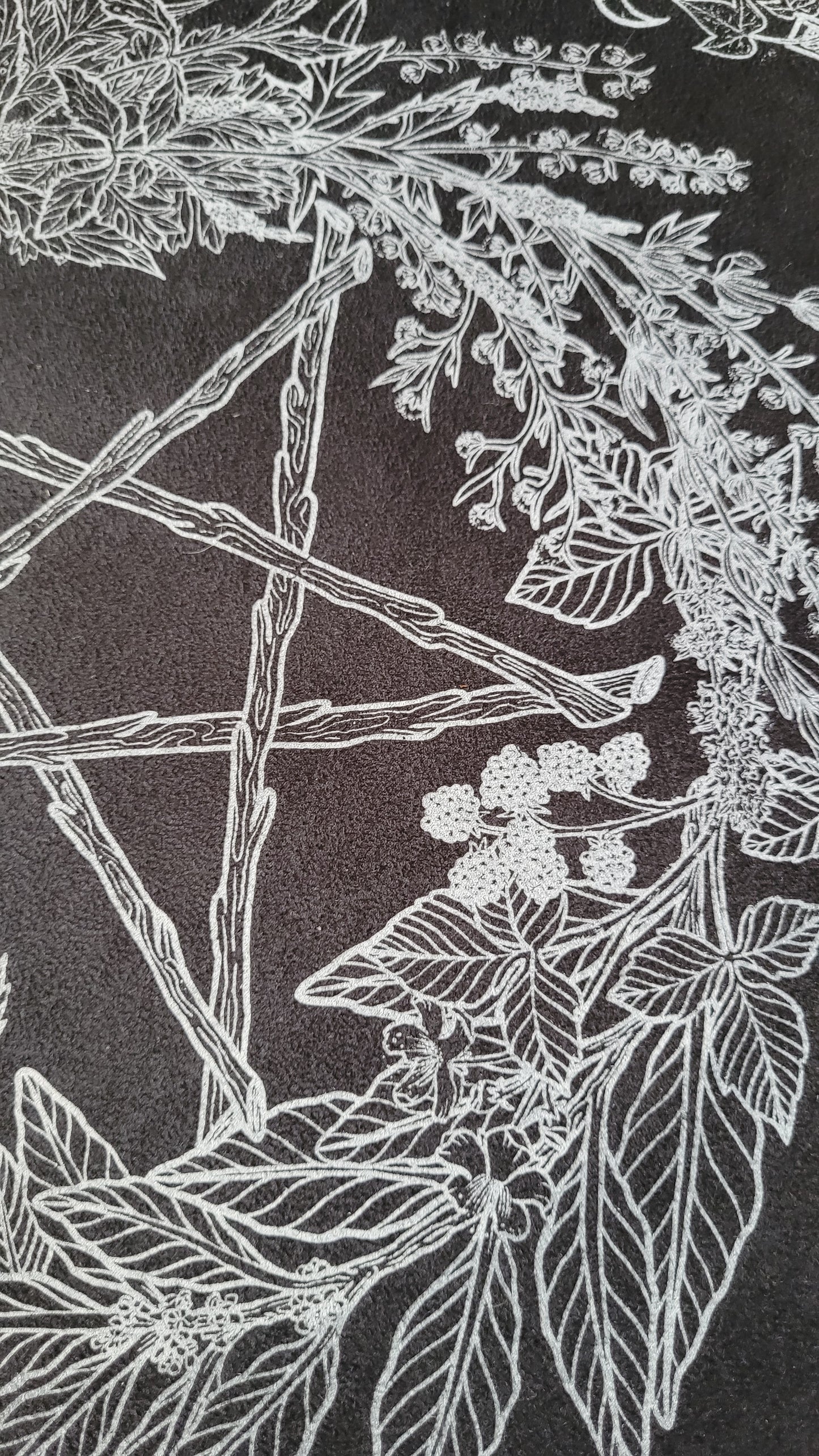 Tapis D'autel - Pentacle de l'Herboriste (floral version)