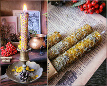 Load image into Gallery viewer, Handmade pure beeswax intention candles - Anchoring, Divination 