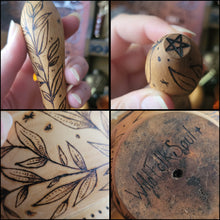 Charger l&#39;image dans la galerie, Mortier &amp; Pilon en bois - Pièces uniques pyrogravées