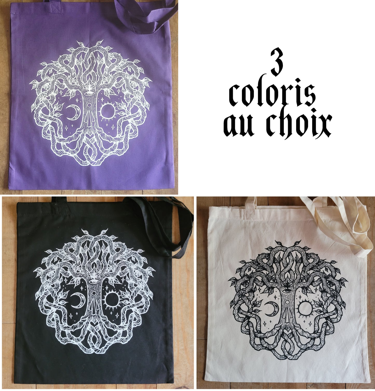 Arbre de Vie - Tote bag - 3 coloris
