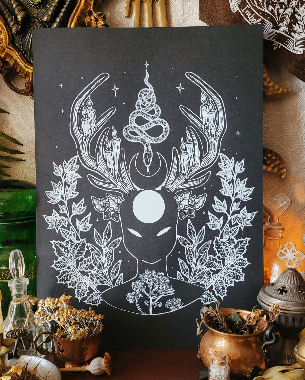 Affiches sérigraphiées Cernunnos - A3