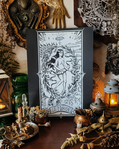 Affiches sérigraphiées Arcanes de Tarot - A3 - WildFolkSoul