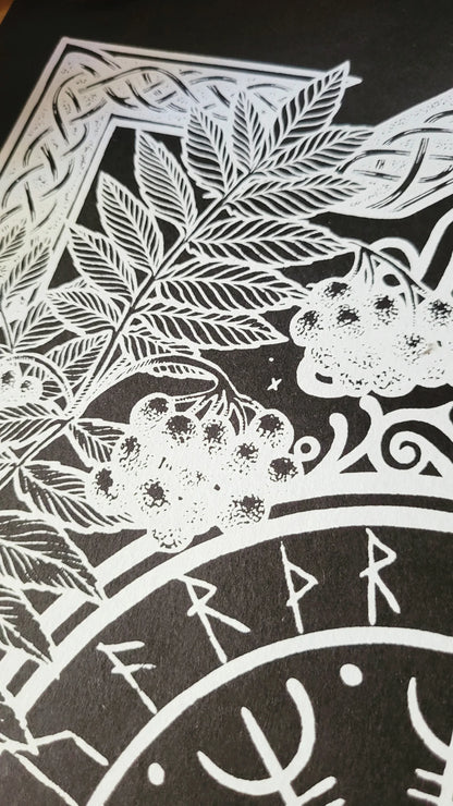 Affiches sérigraphiées Runes & Roots - Format A3 - WildFolkSoul