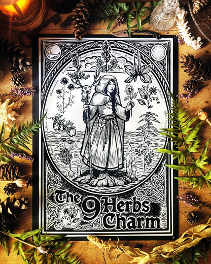 Affiches sérigraphiées Le Charme des 9 Herbes - Format A3 - WildFolkSoul