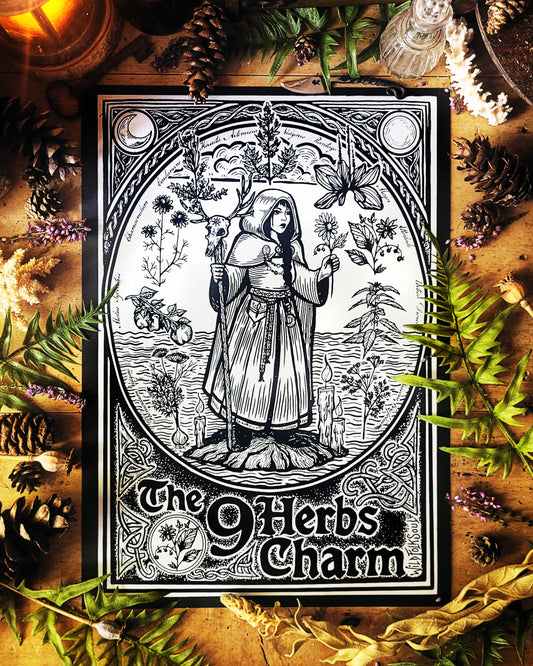 Affiches sérigraphiées Le Charme des 9 Herbes - Format A3