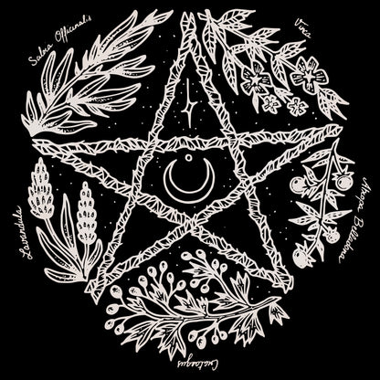 Herbal pentacle unisex t-shirts 