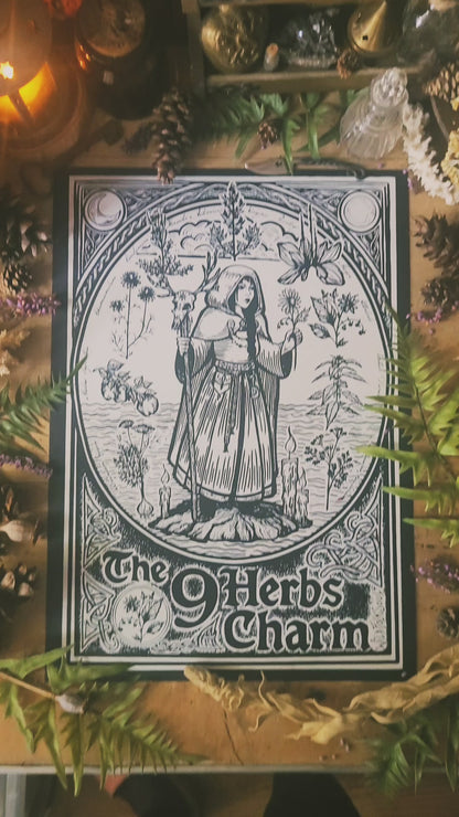 Affiches sérigraphiées Le Charme des 9 Herbes - Format A3