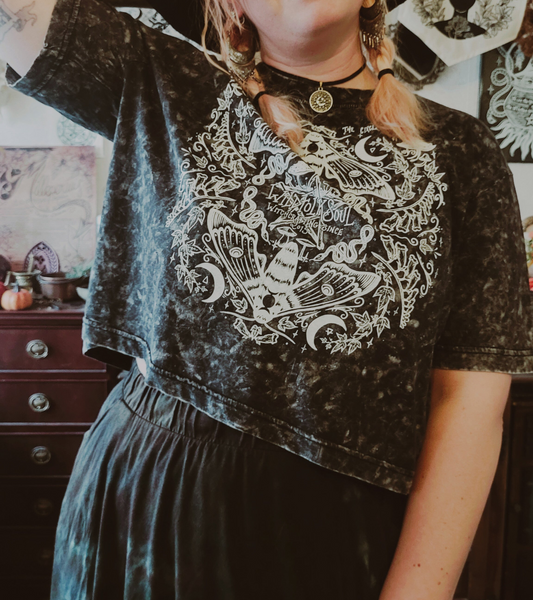 Mystic Midnight - Crop Top gris