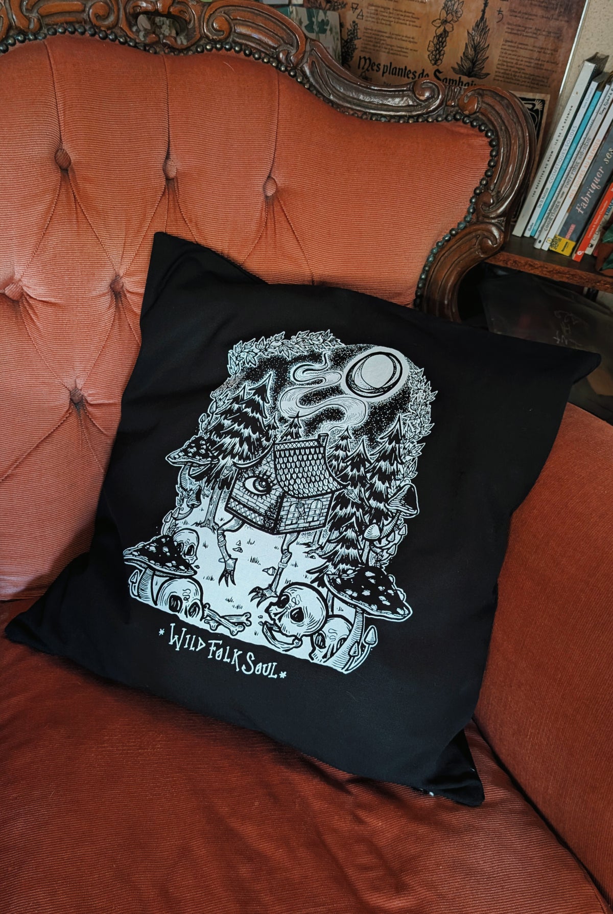 Housse de coussin Cabane de BabaYaga
