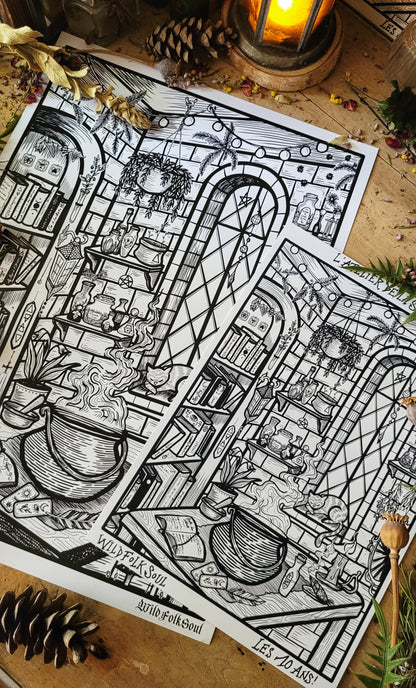 L'Atelier de la Sorcière - 2 formats d'affiche disponibles