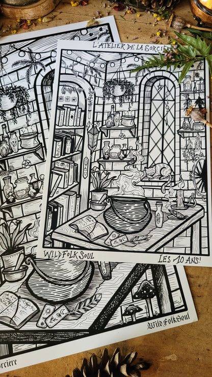 L'Atelier de la Sorcière - 2 formats d'affiche disponibles