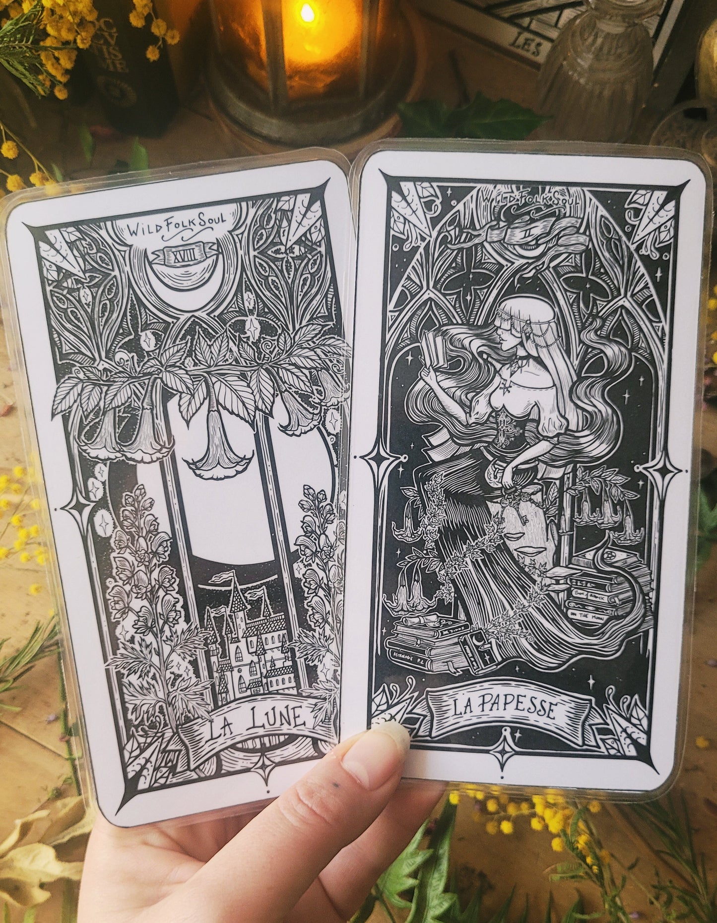 Bookmarks Tarot Card - Death, The Hermit, The Sun, The Chariot, The Empress, The World -