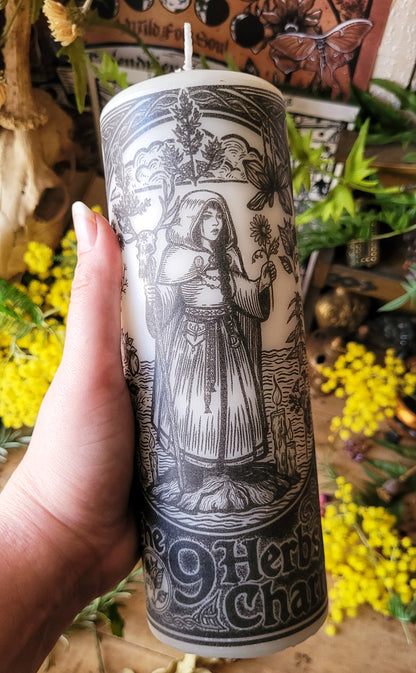 Bougie pilier - Charme des 9 Herbes / Lacnunga