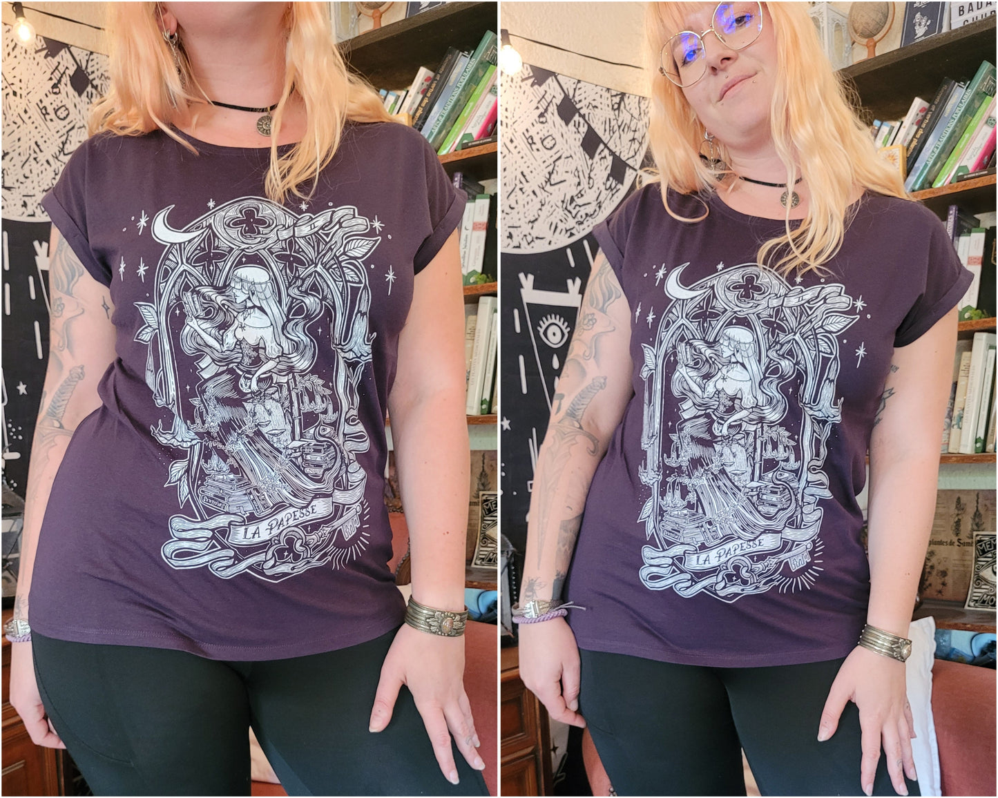 La Papesse - Tee-shirt "Kat" violet (Taille M et L)