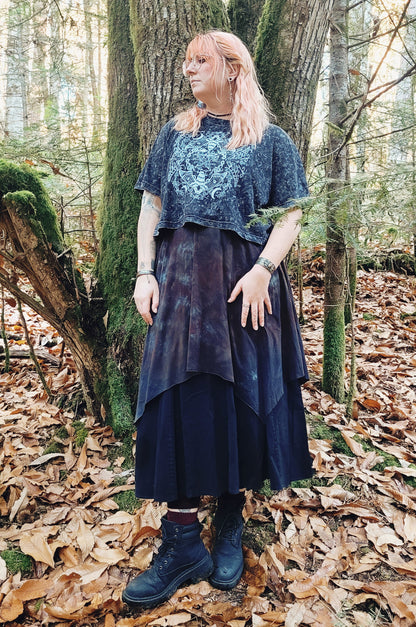 Mystic Midnight - Crop Top gris