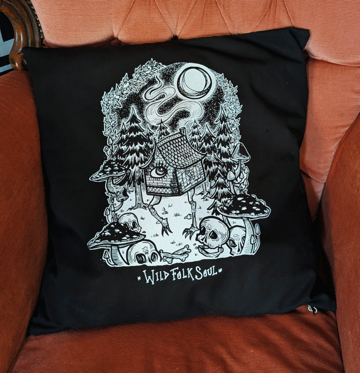 Housse de coussin Cabane de BabaYaga