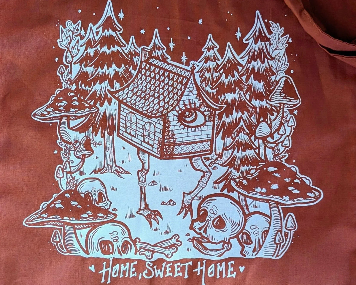 Tote bag Cabane de BabaYaga couleur citrouille
