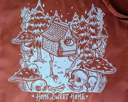 Tote bag Cabane de BabaYaga couleur citrouille