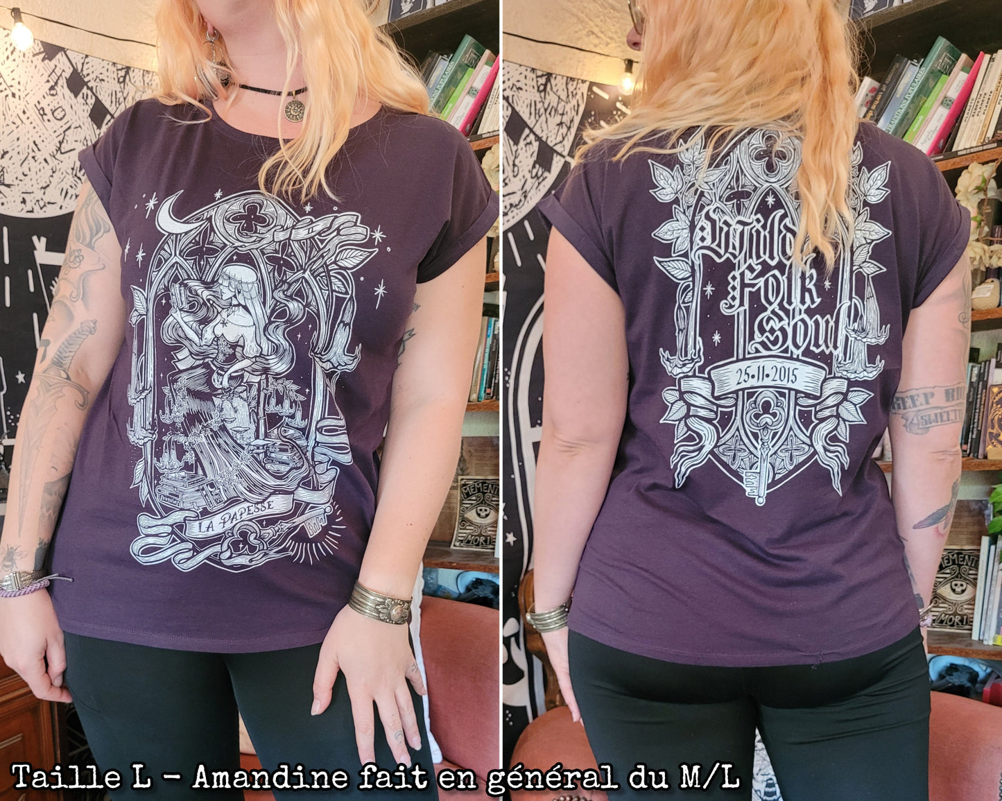 La Papesse - Tee-shirt "Kat" violet (Taille M et L)