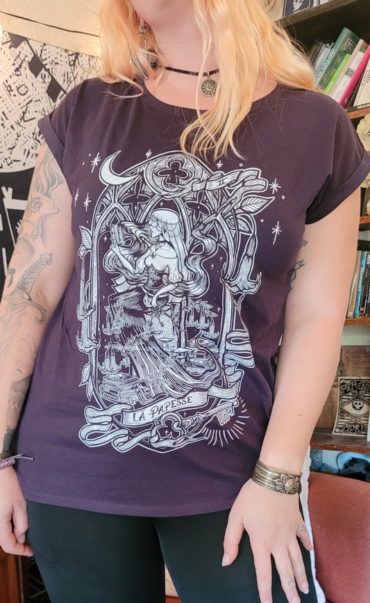 Pré-commandes La Papesse - Tee-shirt "Kat" violet