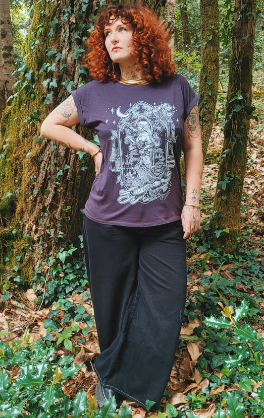 Pré-commandes La Papesse - Tee-shirt "Kat" violet