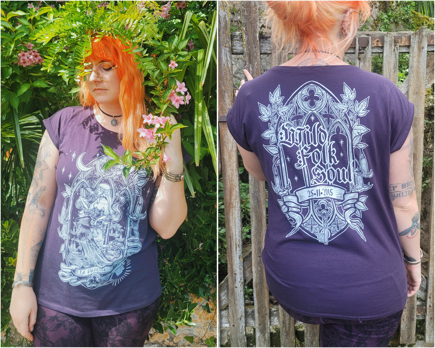 La Papesse - Tee-shirt "Kat" violet (Taille M et L)