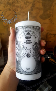 Moria Gate Candle - white without fragrance