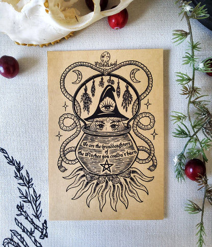 Sticker The Witch in the Cauldron