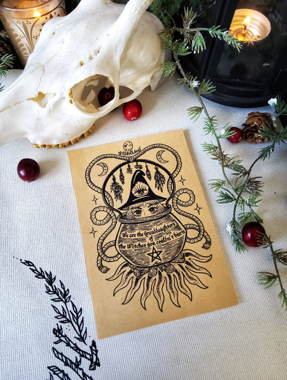 Sticker The Witch in the Cauldron