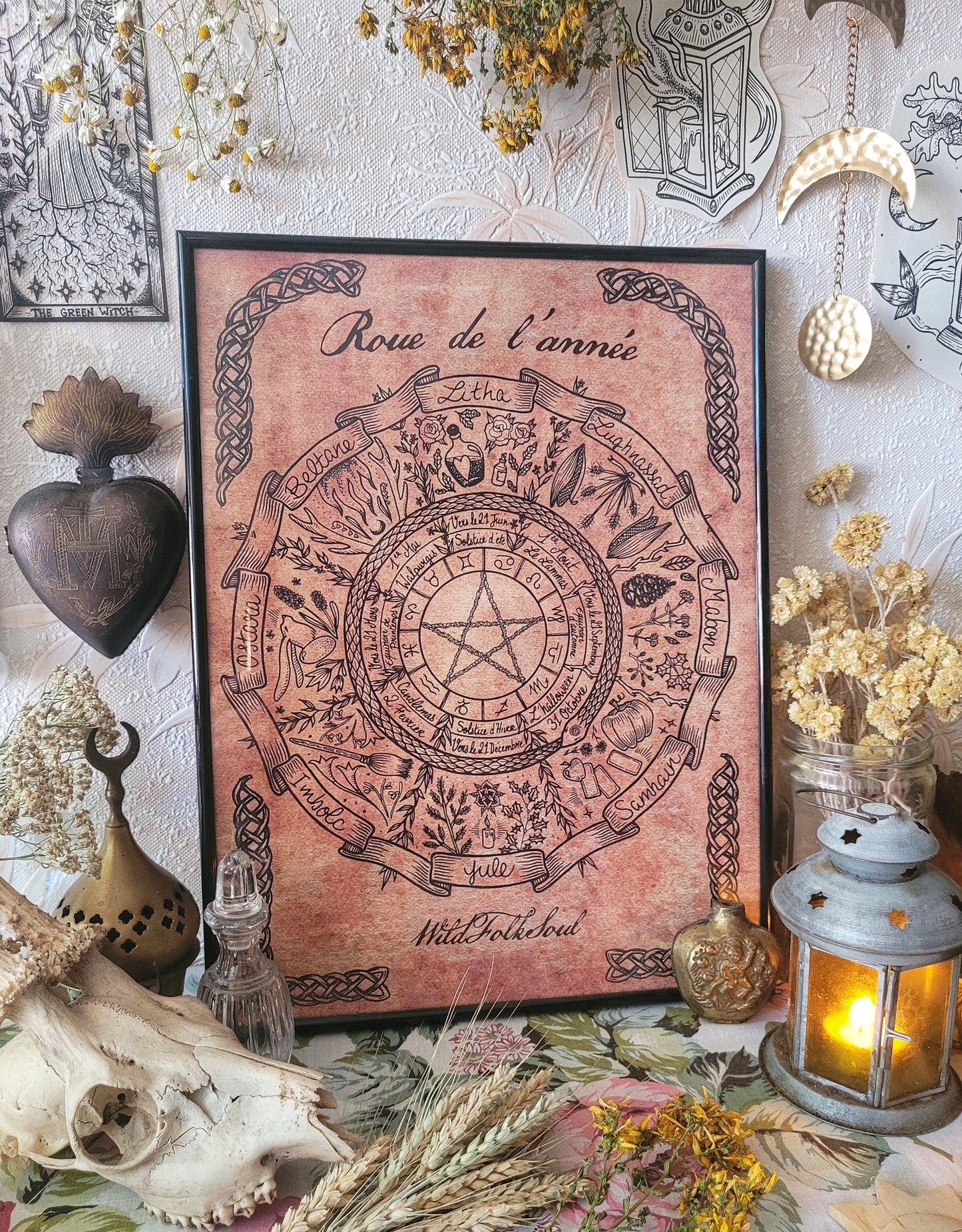 Affiche Roue de l'année & Sabbats format A3