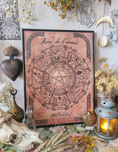 Wheel of the Year &amp; Sabbaths Poster A3 format